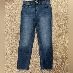DL 1961 size 8 cropped jeans! Worn once! Raw hem.